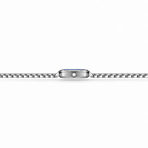 Profil de la montre femme Minoran 9093 avec bracelet argenté en acier inoxydable