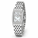 Montre femme Minoran PD-1737 argentée à cadran blanc, vue studio